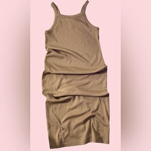 GAP Tan Ribbed Maxi Dress